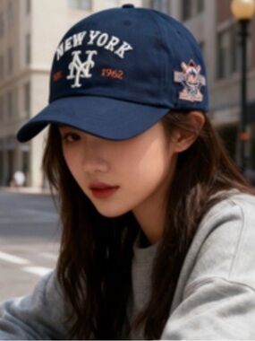 MLB Navy New York Cap with Embroidered Logo